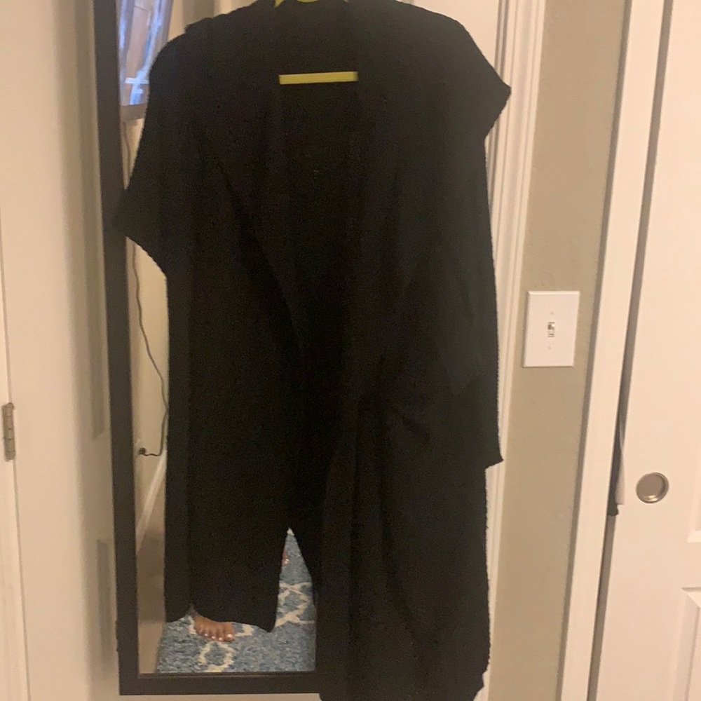 Black chic drape sweater